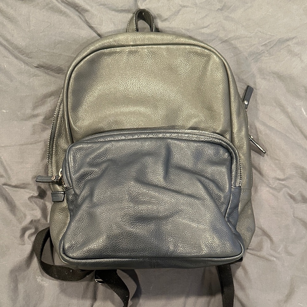 Marc by Marc Jacobs Gray and Black Leather Backpack